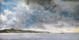 Coastal Scene with Cliffs 1814 by John Constable Coastal Scene with Cliffs 1814 by John Constable