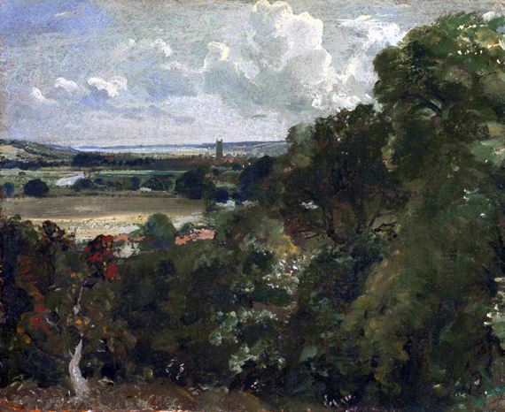 Dedham from near Gun Hill, Langham 1815 by John Constable, oil painting reproduction on canvas Dedham from near Gun Hill, Langham 1815 by John Constable
