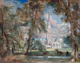 Salisbury Cathedral from the Bishop's Garden by John Constable Salisbury Cathedral from the Bishop's Garden by John Constable