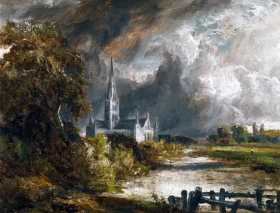 Salisbury Cathedral from the Meadows by John Constable Salisbury Cathedral from the Meadows by John Constable