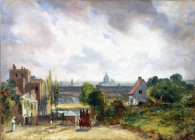 Sir Richard Steele's Cottage, Hampstead by John Constable Sir Richard Steele's Cottage, Hampstead by John Constable