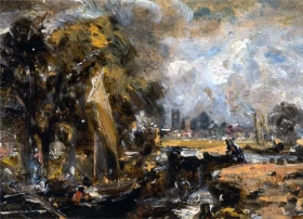Dedham Lock by John Constable Dedham Lock by John Constable
