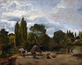 Flailing Turnip-Heads, East Bergholt by John Constable Flailing Turnip-Heads, East Bergholt by John Constable