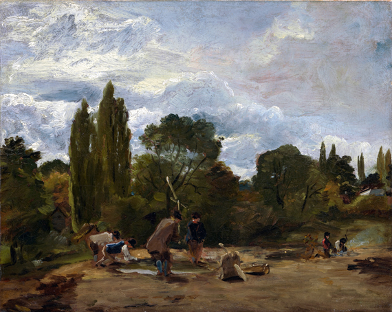 Flailing Turnip-Heads, East Bergholt by John Constable