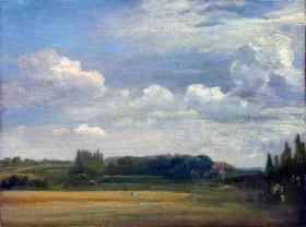 East Bergholt Common, View Toward the Rectory 1813 by John Constable East Bergholt Common, View Toward the Rectory 1813 by John Constable