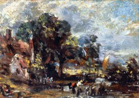 Sketch for "The Haywain" 1820 by John Constable