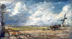 Spring - East Bergholt Common by John Constable Spring - East Bergholt Common by John Constable
