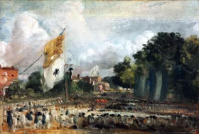 The Celebration in East Bergholt of the Peace of 1814 1824 by John Constable