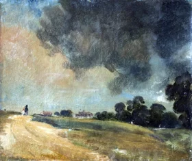 View at Hampstead, Looking Due East by John Constable