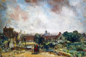 View of the City of London from Sir Richard Steele's Cottage, Hampstead by John Constable