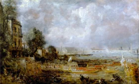 The Opening of Waterloo Bridge by John Constable