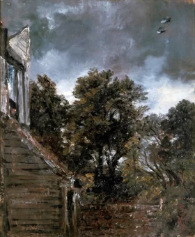 View in a Garden, with a Shed on the Left 1821 by John Constable