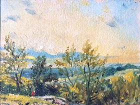 Sketch at Hampstead - stormy sunset 1820 by John Constable