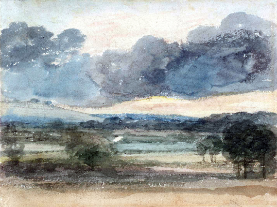View over a Valley, Probably Epsom Downs 1806 by John Constable, oil painting reproduction on canvas View over a Valley, Probably Epsom Downs 1806 by John Constable
