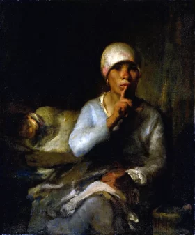 Woman and Child (Silence) by Francois Millet Woman and Child (Silence) by Francois Millet