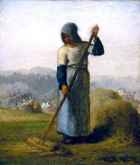 Woman with a Rake by Francois Millet, oil painting reproduction on canvas Woman with a Rake by Francois Millet