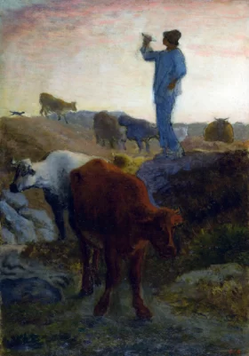 Calling Home the Cattle by Francois Millet Calling Home the Cattle by Francois Millet
