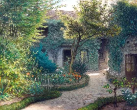 Théodore Rousseau's House In Barbizon by Francois Millet