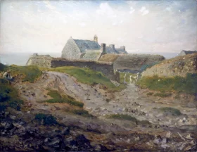 Priory at Vauville, Normandy by Francois Millet