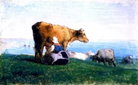 The Milkmaid by Francois Millet