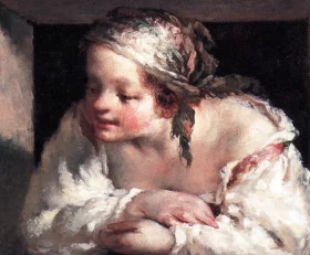 Young woman by Francois Millet