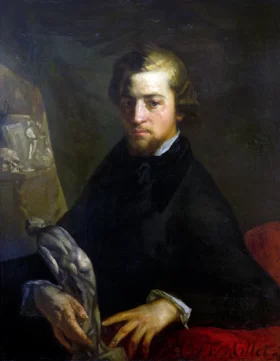 Portrait of Charles-André Langevin 1845 by Francois Millet