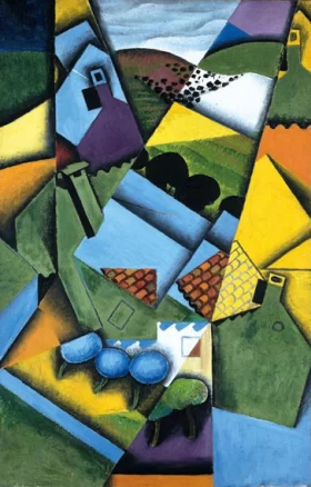 Paysage et Maisons À Céret 1913 by Juan Gris Paysage et Maisons À Céret 1913 by Juan Gris