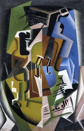 Violon et journal 1917 by Juan Gris Violon et journal 1917 by Juan Gris