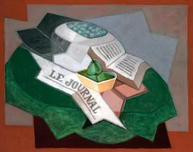 Le tapis vert 1925 by Juan Gris Le tapis vert 1925 by Juan Gris