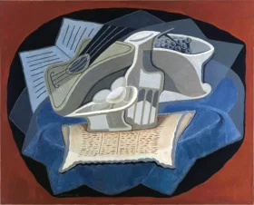 Le Tapis bleu 1925 by Juan Gris Le Tapis bleu 1925 by Juan Gris