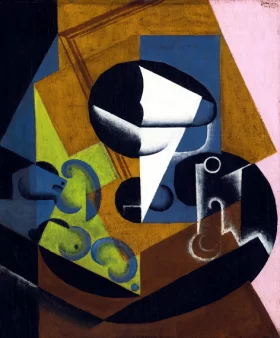 Compotier et Fruits Sur Un Guéridon 1917 by Juan Gris Compotier et Fruits Sur Un Guéridon 1917 by Juan Gris