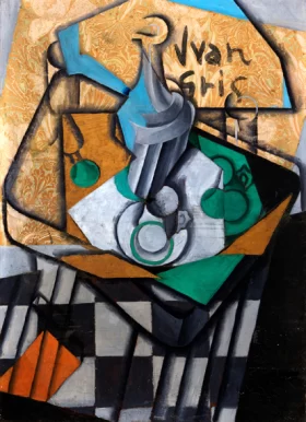 Carafe, Cups and Glasses 1913 by Juan Gris Carafe, Cups and Glasses 1913 by Juan Gris