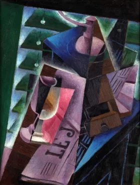 Coffee Grinder and Glass 1915 by Juan Gris Coffee Grinder and Glass 1915 by Juan Gris