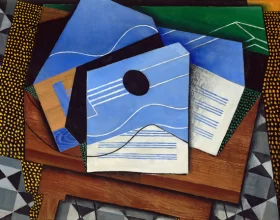 Guitar on a table 1915 by Juan Gris Guitar on a table 1915 by Juan Gris