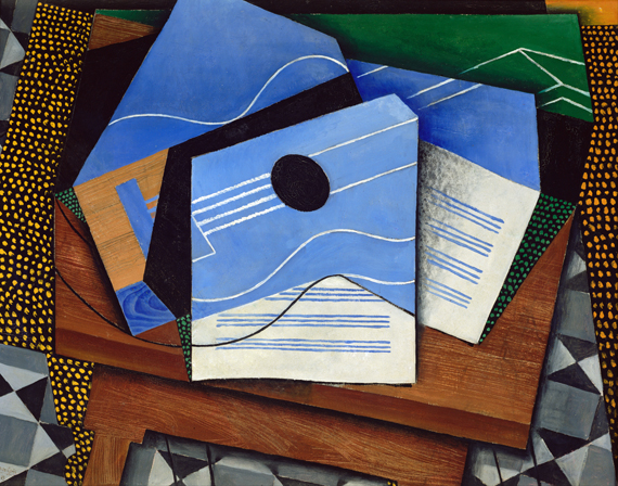 Guitar on a table 1915 by Juan Gris, oil painting reproduction on canvas Guitar on a table 1915 by Juan Gris