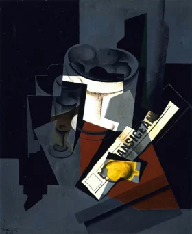 Still Life with Newspaper 1916 by Juan Gris Still Life with Newspaper 1916 by Juan Gris
