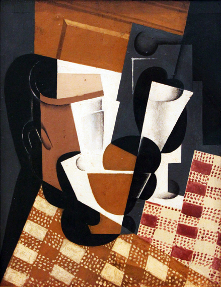 Jar and Glass 1916 by Juan Gris, oil painting reproduction on canvas Jar and Glass 1916 by Juan Gris