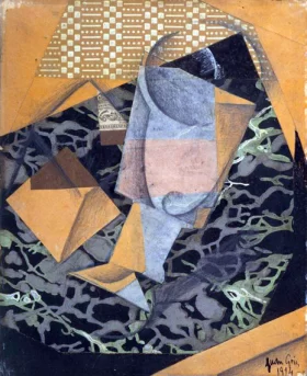Verre et paquet de tabac 1914 by Juan Gris Verre et paquet de tabac 1914 by Juan Gris