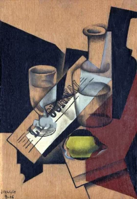 Water-bottle and lemon 1916 by Juan Gris Water-bottle and lemon 1916 by Juan Gris