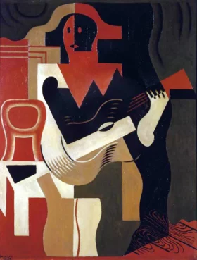 Arlequin assis à la guitare 1919 by Juan Gris