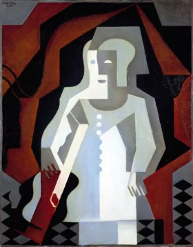 Pierrot à la guitare 1919 by Juan Gris