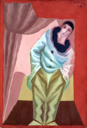Le Pierrot au Rideau 1924 by Juan Gris Le Pierrot au Rideau 1924 by Juan Gris