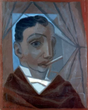 Man with a Cigarette by Juan Gris Man with a Cigarette by Juan Gris