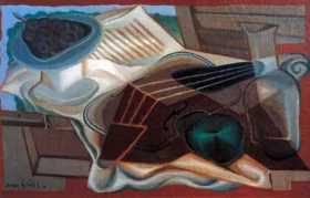 Violin and Fruit-Dish 1924 by Juan Gris Violin and Fruit-Dish 1924 by Juan Gris