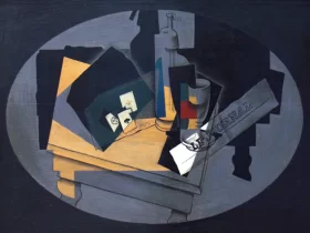 Playing cards and sifon 1916 by Juan Gris Playing cards and sifon 1916 by Juan Gris
