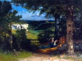 Femme Dans Un Hamac by Gustave Courbet Femme Dans Un Hamac by Gustave Courbet
