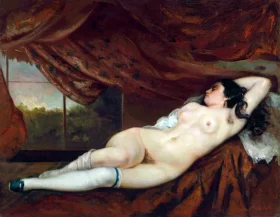 Femme Nue Couchée 1862 by Gustave Courbet Femme Nue Couchée 1862 by Gustave Courbet