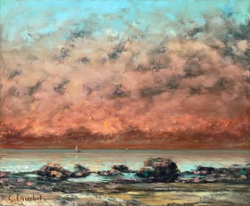 The Black Rocks at Trouville by Gustave Courbet The Black Rocks at Trouville by Gustave Courbet