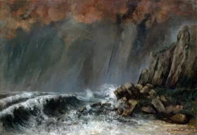 The Waterspout 1870 by Gustave Courbet The Waterspout 1870 by Gustave Courbet