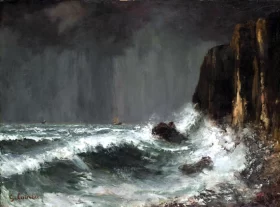 La Falaise by Gustave Courbet La Falaise by Gustave Courbet
